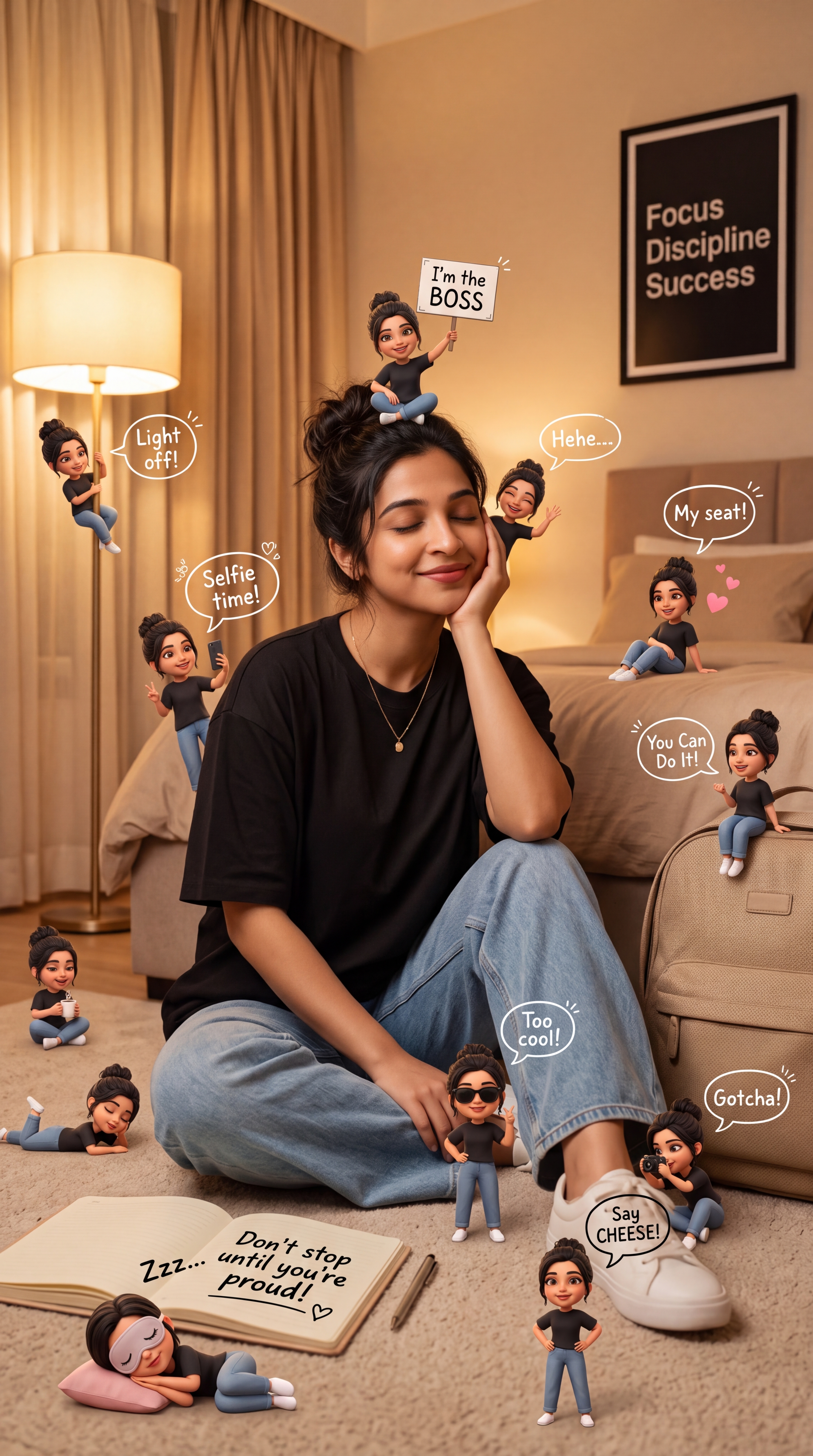 girl 3D cinematic lifestyle portrait