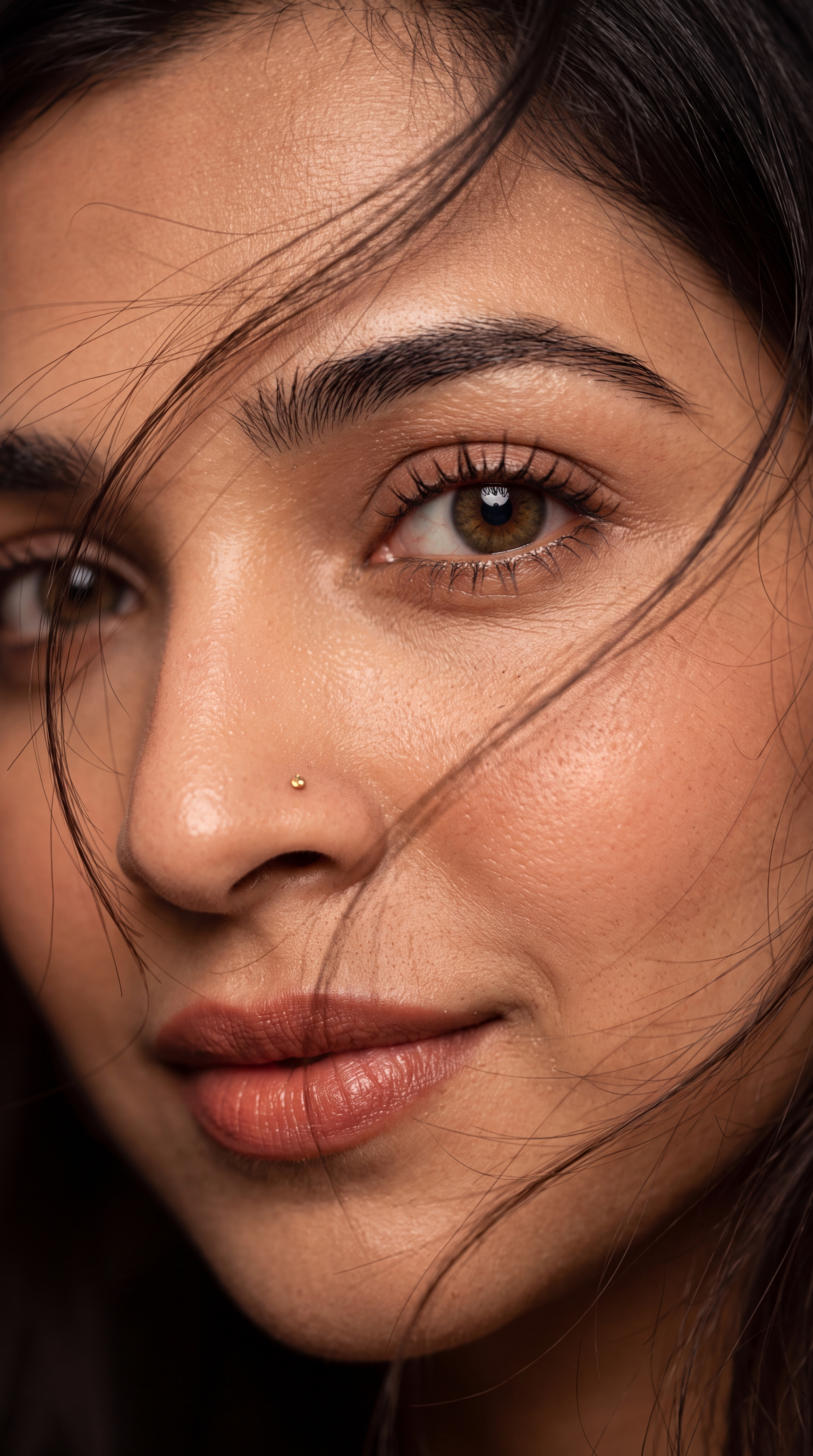 Girl closeup look